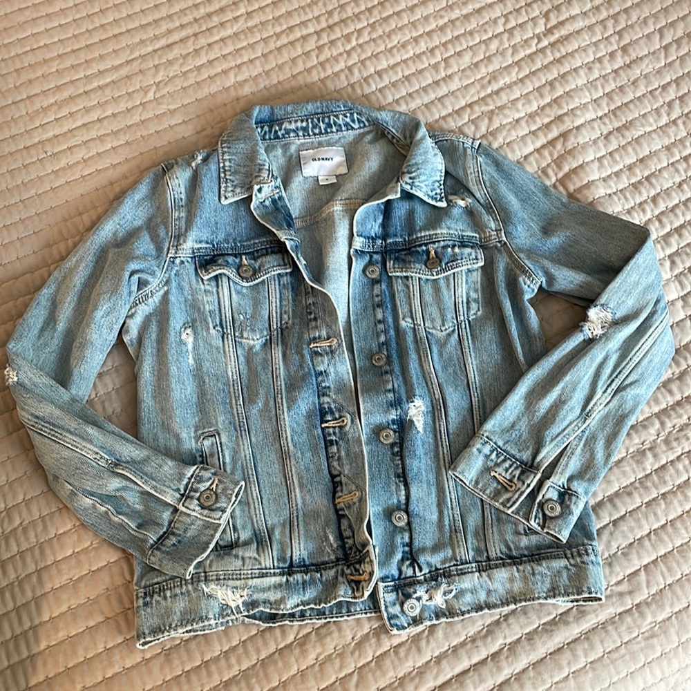 Old Navy distressed Jean Jacket